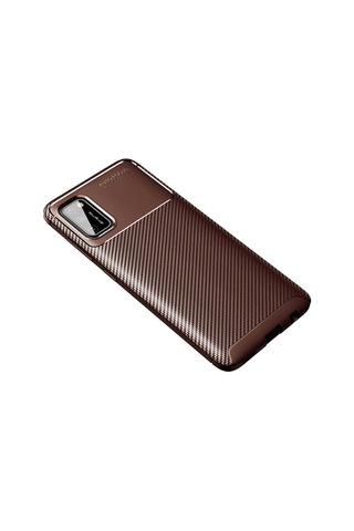 Samsung Uyumlu Galaxy A02S Kılıf Zore Negro Silikon Kapak-Kahverengi
