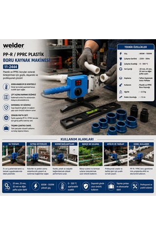 Welder Makarasız Plastik Boru Kaynak Makinesi