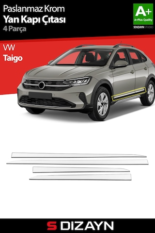 S-dizayn Volkswagen Taigo Krom Yan Kapı Çıtası 4 Prç 2020 Üzeri A+ Kalite