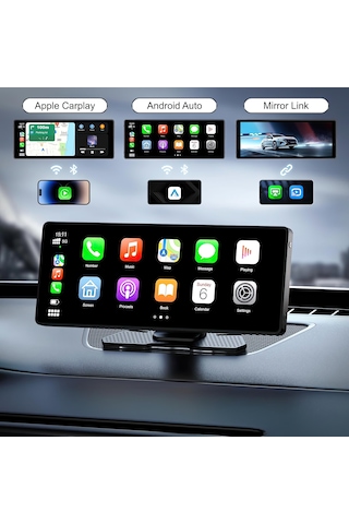 Yeni Tasarım Kablosuz Ekranlı Hassas Dokunmatik Carplay Android Auto Uyumlu 4k 10.2 Inç Çift Kameralı Araç Multimedya Ekranı 10.2"