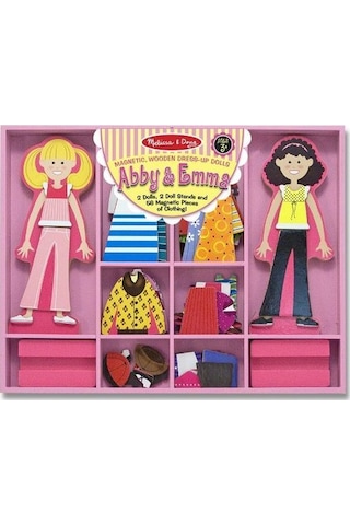 Melissa&Doug Ahşap Mıknatıslı Giydirme - Abby İle Emma