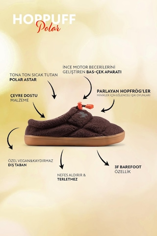 Hoppuff Polar Kahve Barefoot Çocuk Ayakkabı Kahverengi