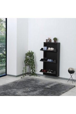 Arthur 3'lü Ayakkabılık Siyah