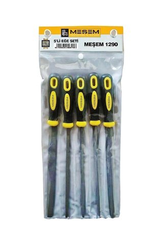 32 Cm Büyük Boy 5 Li Eğe Seti Meşem Marka