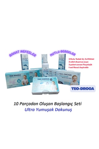 Teo-droga Bebek Başlangıç Seti Nazal Aspiratör+yedek Uç + Okyanus Suyu+Serum Fizyolojik