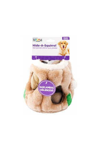 Outward Hound Hide A Squirrel Sincap Yuvası Peluş Köpek Zeka Oyuncağı Small