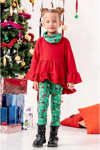 Kız Çocuk Noal 3'lü Grinch Tayt Takım Yeşil