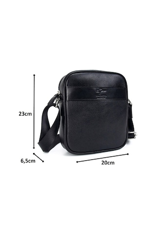 Erkek Çanta Hakiki Deri Siyah Postacı Ofis Kangaroo Kıngdom 8875S