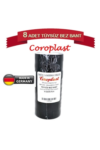 8 Adet Coroplast Tüysüz Bez Bant 19mm X 15 Metre Ref:839