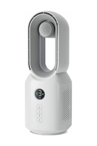 Hepu Hp-f29 Sessiz Pervanesiz 360 Döner Usb Şarjlı Masaüstü Fan Bluetooth Hoparlörlü, Gece Lambalı, 3'ü 1 Arada Akıllı Tasarım