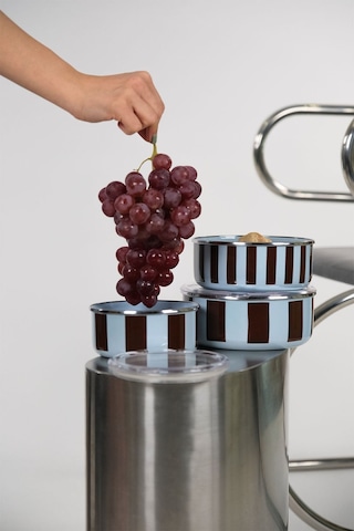 Emaylabxpeppythings Berry Emaye Üçlü Saklama Kabı Seti Ocaklarda Kullanılabilir Mavi - Kahverengi