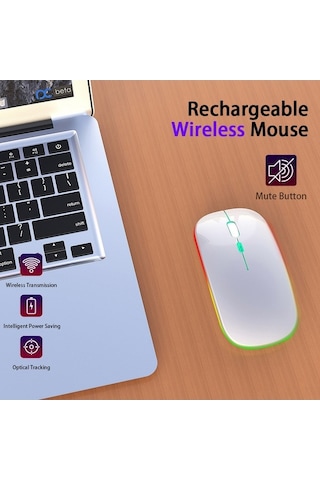 Flybuy Kablosuz M40 Fare - Abs Mat Kaplama, 4 Tuş, 10m İletişim, 800-1200-1600 Dpı, Şarj Edilebilir, Siyah/gümüş M40