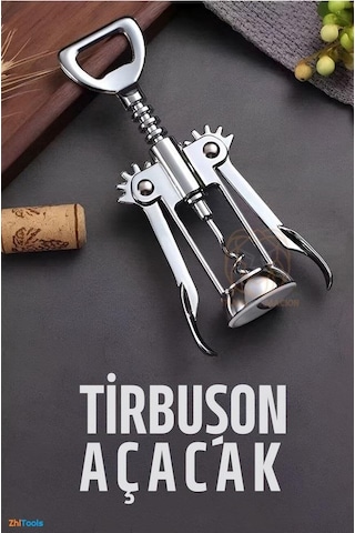 Zhltools Tirbuşon Şarap Açacağı Ve Şişe Açacağı Gümüş