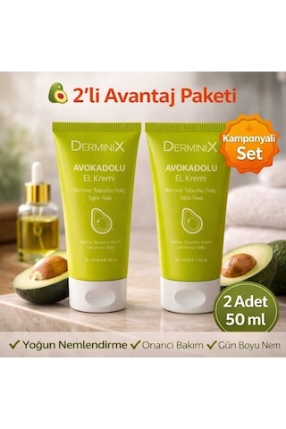 Avokadolu El Kremi 2'li 50 Ml Yoğun Nemlendirici Avantajlı Set
