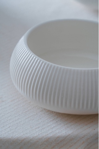 Acar Bianco Perla Porselen Yuvarlak Kase - 14x6 Cm beyaz