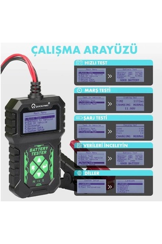 8v-30v Akü Test Cihazı Dijital 100 En-2000 En 30 Ah-220 Ah Kurşun Asit-agm-gel Jel Efb