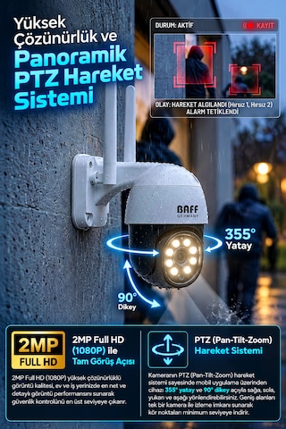 Smart-6207 Wifi Ptz Speed Dome Kamera Tuya Smart 2mp Full Hd Akıllı Güvenlik Kamerası