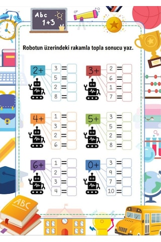 İşlemlerle Matematik Yaz-sil Kitabı Okul Öncesi Ve 1-2-3. Sınıfl