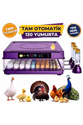 Mak 130 Yumurta Kapasiteli Tam Otomatik Kuluçka Makinesi Otomatik Çevirme
