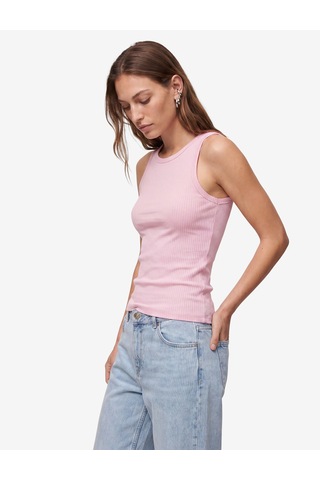 Koton Koton X Sibil Çetinkaya - Pamuklu Ribanalı Yuvarlak Yaka Atlet Pembe 6sak10419ek Gül