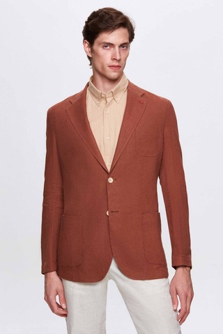 D's Damat Ds Damat Regular Fit Tarçın Düz Kumaş Ceket 2hc04s202436m Tarçın