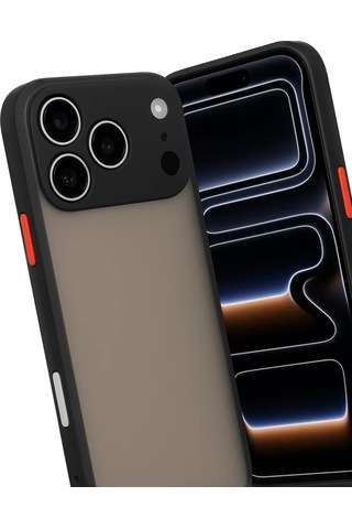 Apple iPhone Uyumlu 17 Pro Max Kılıf Montreal Silikon Kapak - Siyah Çok Renkli