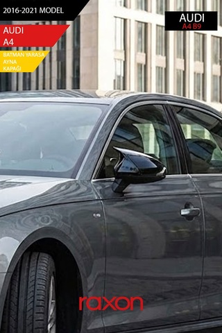 Audı A4 B9 2016-2021 Batman & Yarasa Ayna Kapağı Parlak Piano Black Sport