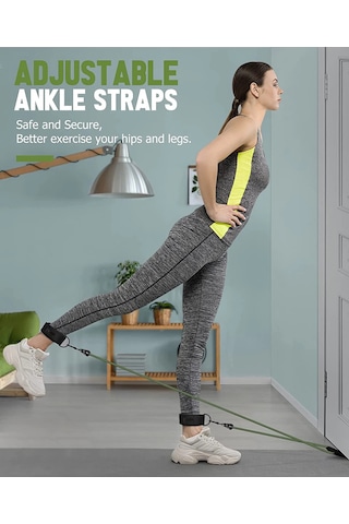 Direnç Bandı Seti Fitness Bantları Fitness Kapı Ankraj Kolları Çok Renkli