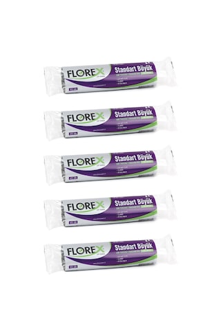 Florex Standart Büyük Boy Çöp Torbası 65 x 80 Cm 5 x 10 Adet