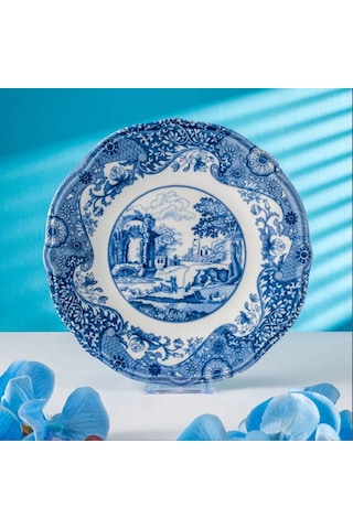 Fecra Vintage Blue Supla 33 Cm Beyaz - Mavi