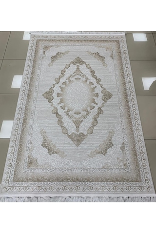 Padişah Halı Safir 90822 070 Serisi Akrilik Salon Oturma Yatak Odası Halısı Kahverengi - Gri