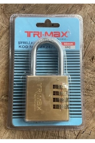 Trimax 50mm Pirinç Şifreli Asma Kilit Mini Şifreli Asma Kilit
