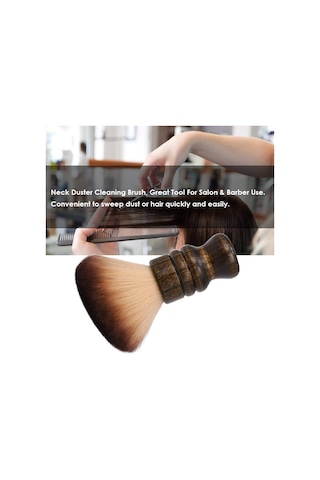 Büyük Boyunlu Toz Fırçası Yumuşak Berber Yüz Temizleme Saç Fırças
