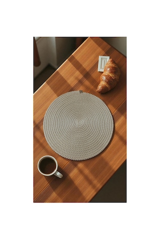 Kaan Home 13 Parça El Dokuma Kahvaltı Seti - 6 Supla 6 Çay Altı 1 Ekmek Sepeti Vegan Sunum Krem