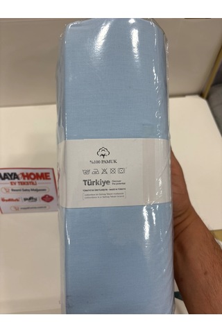Cotton Box Mavi Çift Kişilik Lastikli Çarşaf Seti 160x200+30 Çok Renkli