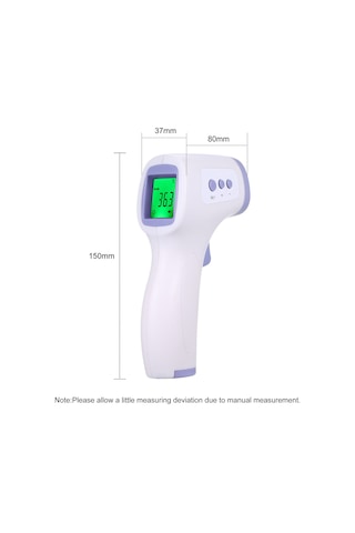 Ruicoo Mor Çevrimsiz Alçı Termometre Mor: 0.2 C Hassasiyetli, İki Saniye Ölçüm, Üç Renkli Arka Işık, Yüksek Sıcaklık Uyarısı, Abs Malzeme Pil Yok