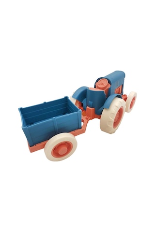 Let's Be Child Römorklu Sürtmeli Plastik Traktör Lc-30878 Lacivert-turuncu