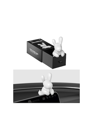 Skycity Tesla Model Y/3 İçin Orta Kontrol Ekranı Küçük Köpek Figürü - Beyaz, 1 Adet