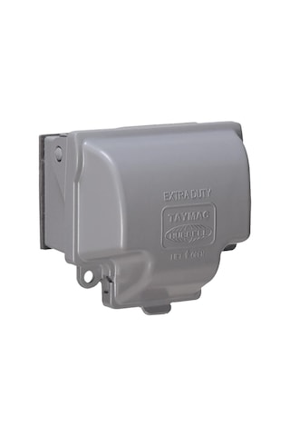 Lexroo Mx3300 Bir Takım Yatay Kullanım Metal Hava Koşullarına Dayanıklı Priz Kapağı, Gri Kaplama Günlük