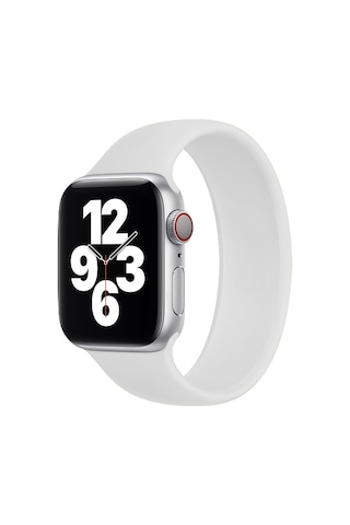 E2M Apple Uyumlu  Watch 42-44mm KRD-18 Silikon S Beyaz
