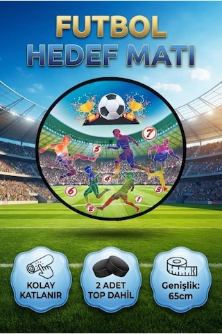 Profesyonel Futbol Hedef Matı 7 Hedefli Taşınabilir Skor Oyunu Adet Mini Top Dahil Oyun Seti