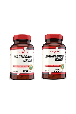 Nevfix Magnesium Oxide Magnezyum 250 MG 120 Tablet X 2 Kutu