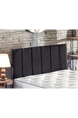 Nironyatak Piano Lite Tek Kişilik Yatak Başlığı - 120 Cm Siyah Kumaş Başlık