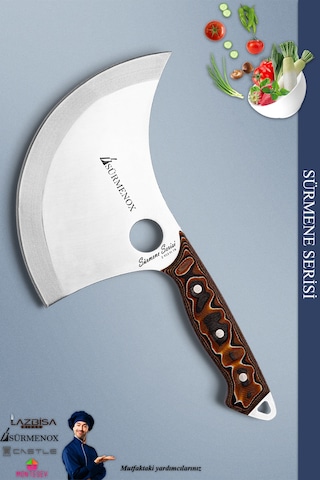 Sürmene Serisi Mutfak Bıçak Hilal Börek Bıçağı Pizza Pide Salata Bıçağı Kahverengi Mft-201 Kahverengi