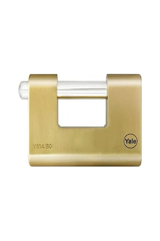 Yale 80 Mm Oval Kayar Pimli Milli Prinç Sarı Asma Kilit