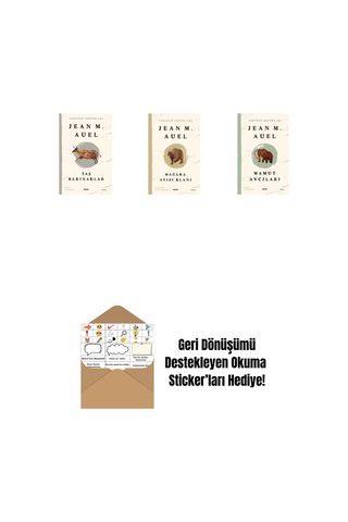 Yeryüzü Çocukları 5 - Taş Barınaklar + Yeryüzü Çocukları 1 - Mağara Ayısı Klanı + Yeryüzü Çocukları 3 - Mamut Avcıları + Okuma Sticker'ları
