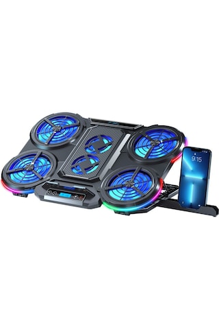 Frost Gt6 6x Big Turbo Led Fan - 10 Modlu Rgb 2x Usb - Siyah 13"-17" Boyut Destekli