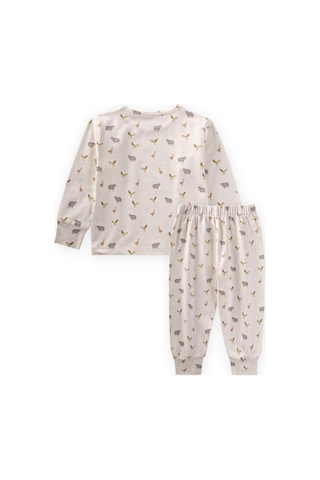 Pijama Takım 1-5 Yaş Karışık Hayvan Desen Ekru