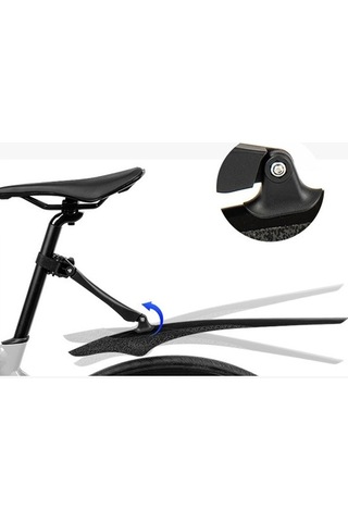 Trendooze Genel Bisiklet Çamurluk Tamiri Kolay Kurulum Koruyucu Yedek Siyah Siyah