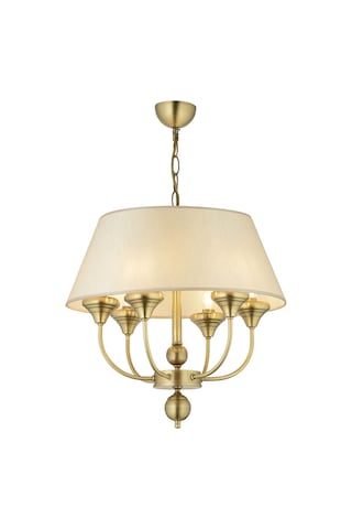 Lampaluce Teodora Modern Şapkalı Klasik Sarkıt Avize Tasarımı 6'lı Sarı 50cm Eskitme